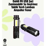 Zero Land Ds-Derin 2000 Lümen LED El Feneri - Suya Dalı, Odaklı, Klipsli - 4
