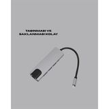 Zero Land Ece-Umay Type‑c Dönüştürücü – 2×usb3.0, Sd/ms, 4K HDMI & RJ45 ile Profesyonel Kullanım