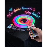Zero Land Flzdgnkr 3 Metre Rgb Akıllı Neon LED Şerit Işık Telefon ve Kumanda Kontrollü Ambiyans Aydınlatma - 6 cm