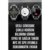 Zero Land Gelalsat GT66 Akıllı Saat Titreşimli Pusula Nabız ve Tansiyon Ölçer Nfc Uyumlu - Gri - Standart - TEK