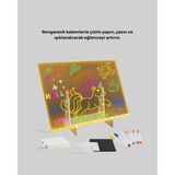 Zero Land Gelalsat LED Işıklı Akrilik Yazı Tahtası Renkli Kalem Setiyle - TEK