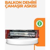 Zero Land Hnrlishp 25X60 cm Çamaşır Askılığı Kare Balkon Demiri Için Dalı Tasarım - Renkli