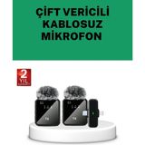 Zero Land Hnrlishp Canlı Yayın ve Video Çekimleri Için Çiftli Kablosuz Yaka Mikrofon