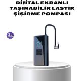 Zero Land Hnrlishp Kablosuz Dijital Lastik Şişirme Pompası LED Işıklı 80W - Renkli
