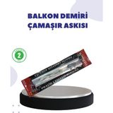 Zero Land Ilkeshop 25X60 Balkon Askılığı Kare Demir Uyumlu Ha Dalı Çamaşır Askısı - Renkli