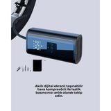 Zero Land Ilkeshop 80W Kablosuz Dijital Ekranlı Taşınabilir Lastik Şişirme Pompası - Çok Renkli