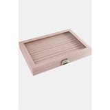 Zero Land Ilkeshop Cam Kapaklı Anfora Kumaş Kelepçe Yüzük Standı 24X34 Cm-Mor - 24 x 34 cm - Çam