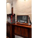 Zero Land Ilkeshop Nostaljik Görünümlü USB Girişli Bluetooth Bağlantılı Radyo - Ahşap