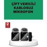 Zero Land Lvsqvr Canlı Yayın ve Video Çekimleri Için Çiftli Kablosuz Yaka Mikrofon
