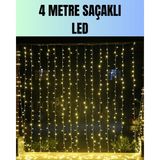 Zero Land Mtxdpn 4 Metre Yılbaşı Şelale LED Perde Işık Ev Bahçe Dekor - Renkli