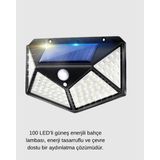 Zero Land Muratech 100 LED Güneş Li Bahçe Lambası – Pir Sensörlü, IP65 Su Geçirmez Dış Me Aydınlatma - Beyaz