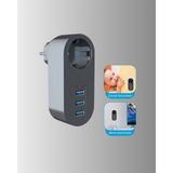 Zero Land Muratech 2500W Güç Destekli Akım Korumalı Priz – 3 USB Çıkışlı - Çok Renkli