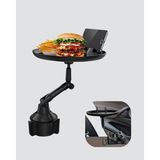Zero Land Muratech 360° Döner Araç Bardaklık Tepsisi Geniş Yemek Alanlı Telefon Standlı - Renkli