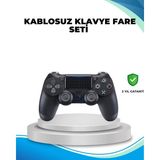 Zero Land Muratech Kablosuz Ps4 Oyun Kolu Çift Motor Titreşimli Uzun Bataryalı