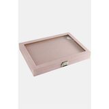 Zero Land Novapazr Cam Kapaklı Anfora Kumaş Batırmalı Yüzük Standı 24X34 Cm-Pembe - 24 x 34 cm - Çam