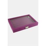 Zero Land Novapazr Cam Kapaklı Anfora Kumaş Kelepçe Yüzük Standı 24X34 Cm-Mor - 24 x 34 cm - Çam