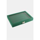 Zero Land Novapazr Cam Kapaklı Anfora Kumaş Kelepçe Yüzük Standı 24X34 Cm-Yeşil - 24 x 34 cm - Çam