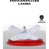 Zero Land Nrzsnt 4 Kollu Katlanır Pervane LED Ampül 60 Watt Yüksek Aydınlatma ve Enerji Tasarrufu - Yeşil - Beyaz