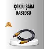 Zero Land Nrzsnt 65W 4’ü 1 Arada Örgülü Hızlı Şarj Kablosu Usb-C Usb-A Çoklu Şarj Dalı