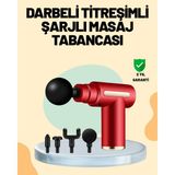 Zero Land Nrzsnt Kas Gevşetici Masaj Tabancası 4 Başlık ve Ayarlanabilir Hız - Çok Renkli