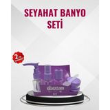 Zero Land Nrzsnt Seyahat Boy Banyo Seti 5’li Mini Şişe ve Krem Kutusu Çantalı - Şeffaf