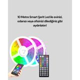 Zero Land Semeglbl 10 Metre Smart Şerit LED Bluetooth Telefon Kontrollü USB Li - Yeşil - Renkli