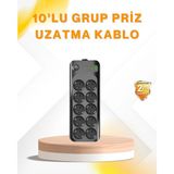 Zero Land Sptrns 10’lu Çoklu Priz Termal Korumalı USB Type-C Çıkışlı 2500W Uzatma Kablosu