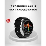 Zero Land Sptrns Amoled Ekranlı Akıllı Saat – 3 Kordon Seçenekli, Suya Dalı, Kalp Atış ve Uyku Takip Özellikli - Standart - Metal
