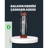 Zero Land Sptrns Balkon Demiri Çamaşır Askısı Kare Demirlere Uygun Dalı Tasarım - Beyaz