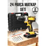 Zero Land Sptrns Çift Bataryalı Metal Dişli Darbeli Şarjlı Matkap Seti 24W Güç ve 24 Parça Aksesuar