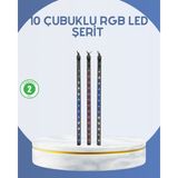 Zero Land Sptrns Dış Me LED Kayan Yıldız Işığı 10 Çubuk Aydınlatma - Renkli
