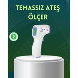 Zero Land Sptrns Kızılötesi Temassız Ateş Ölçer LCD Ekranlı Hassas Termometre - Çok Renkli