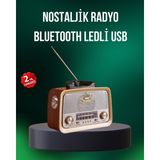 Zero Land Sptrns Taşınabilir Nostalji Radyo Bluetooth USB Aux Girişli - Ahşap