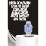 Zero Land Zeroshop Akıllı Saat Gümüş Kasa Bluetooth Kulaklık Hediyeli Çok Fonksiyonlu Ikili Set - 45 mm