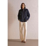ZERO ZERO THREE NINE Oversize Çıtçıtlı Denim Kadın Gömlek - İndigo