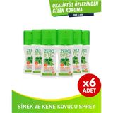 Zerobite Kovucu Sprey 6'lı Eko Set - Sinek Kene Okaliptüs Özlerinden Gelen Koruma 6X100ML