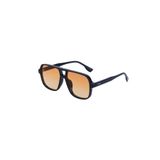 Zeroma Siyah Çerçeve Turuncu Cam Vintage & Retro Unisex Güneş Gözlüğü
