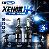 Zeron Xenon H4 Buz Mavi LED Far Ampulü 12V - 2 Adet Yüksek Aydınlatma Kolay Montaj