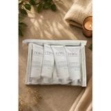 Zero/O Şeffaf Çantalı 7'Li Seyahat Bakım Seti –Şampuan 40Ml + Duş Jeli 40Ml + Yüz Sabunu 28Gr + Oval Kabak Lif