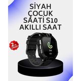 Zeroshop S10 Akıllı Çocuk Saati Siyah Tasarım Adımsayar ve Alarm Fonksiyonu