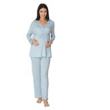 Zerre Bebe Kadın Mavi Hamile Lohusa Pijama Takım 8092, M, 8092M-869BST0018524
