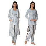 Zerre Bebe Kadın Mavi Hamile Lohusa Pijama Takım Sabahlık, S, 8084M-869DST0010022
