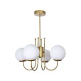 Zerrin Modern Tasarım Salon Yemek Odası Mutfak Eskitme Gold Renk Beyaz Camlı Sarkıt 4 Lü Avize
