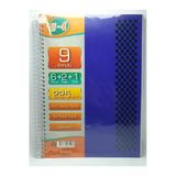 Zersan U4 6+2+1 Bölümlü 225 Yaprak A4 Sipralli Ayraçlı Defter 6 Kareli 2 Çizgili 1 Çizgisiz Çoklu De
