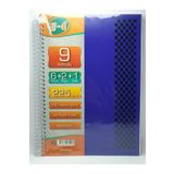 Zersan U4 6+2+1 Bölümlü 225 Yaprak A4 Sipralli Ayraçlı Defter 6 Kareli 2 Çizgili 1 Çizgisiz Çoklu Defter