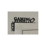 Zervano "Gaming Zone" Oyuncu Odası Kapı Üstü Dekoru - Evrensel Oyun Sembolleri Siyah Kapı Köşesi Süsü, 3D Baskı Çevre Dostu PLA