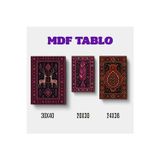 Zerya Hobi Halı Kilim Saç örgüsü Geyik ve Nar Tasarımlı Duvar Dekoratif Mdf Ahşap Retro Poster Tablo SETİ