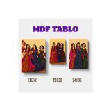 Zerya Hobi Jin Jiyan Azadi Kadınlar Motifli Tasarımlı Duvar Dekoratif Mdf Ahşap Retro Poster Tablo SETİ