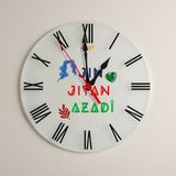 Zerya Hobi Jin Jiyan Azadi Yazılı Roma Rakamlı Duvar Saati