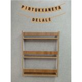 Zerya Hobi Kürtçe İsme Özel Montessori Çocuk Odası Kitaplığı 80*60 cm Ceviz Kitaplık (İSİM İÇİN MESAJ ÇEKİNİZ)